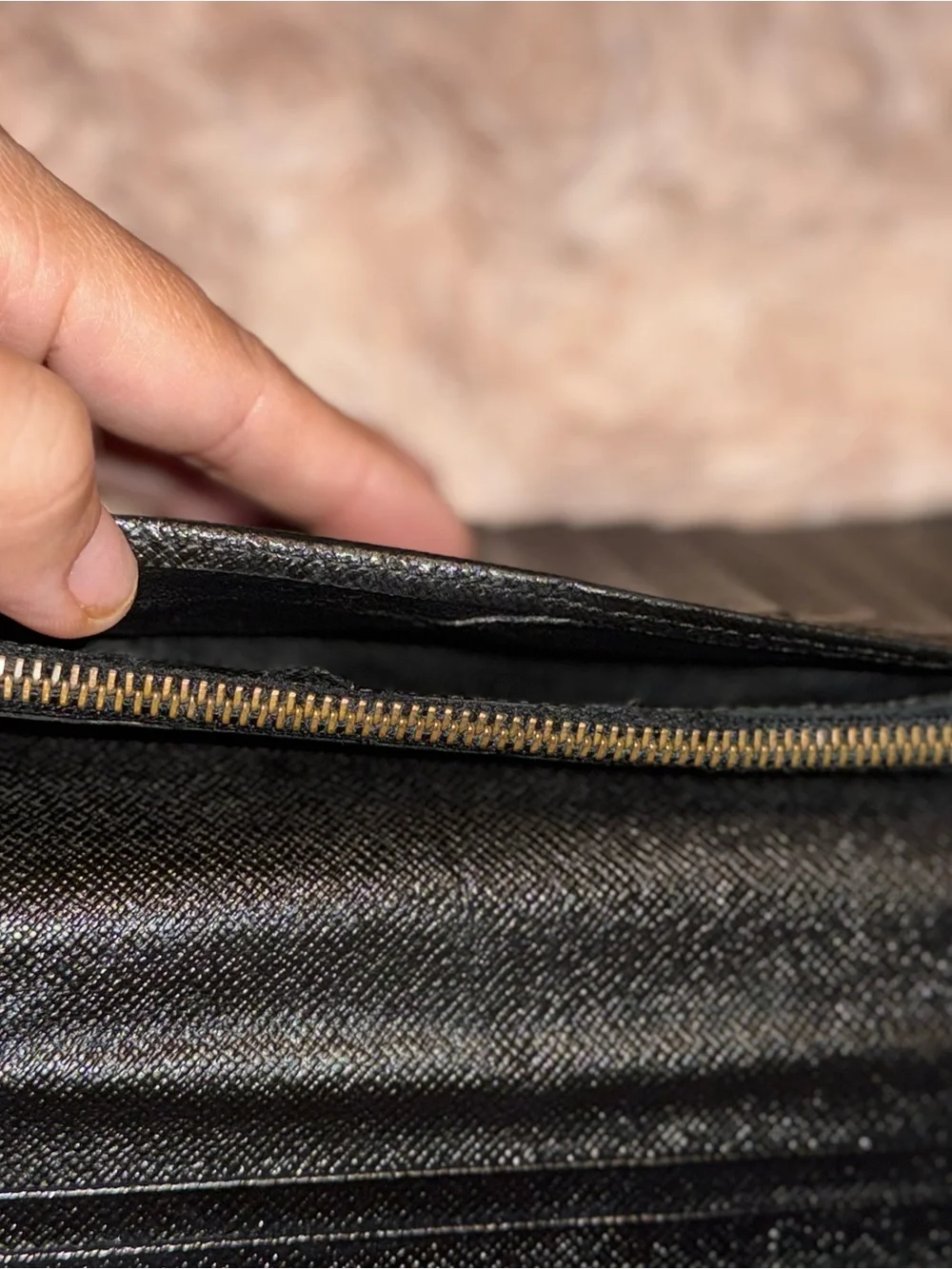 PROJECT Authentic Louis Vuitton Black Epi Leather Long Wallet + COA